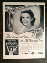Vintage 1951 General Electric Aluminized Television Tubes Original Ad 721 - $6.64