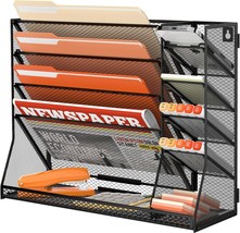 Supeasy Wall File Organizer, 5-Tier Desk Organizer With 4 Pen Holders,, ... - $35.17