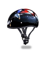 Daytona Helmets SKULL CAP- Open Face W/ FREEDOM DOT Motorcycle Helmet - £73.13 GBP