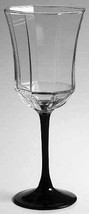 Vintage 1980&#39;s Water Goblet Glass 8 1/4&quot; In Octime Black by Arcoroc  Made In Fra - £14.14 GBP