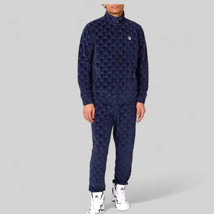 Men’s Fila Navy All Over Velour Casual Outfit Set Tracksuits NWT - £193.41 GBP