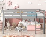 Full Loft Bed, Solid Wood Loft Bed Frame for Kids Girls Boys, Grey - $433.99