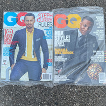 GQ Lot of 2 NBA Star Covers Russell Westbrook Nov 2016 &amp; Steph Curry May 2017 - £11.37 GBP