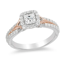Enchanted Disney Ring Disney Aurora Ring Princess Diamond Frame Engagement Ring - £95.12 GBP