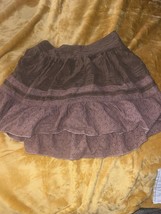 Hugo Boss Hugo Brown Ruffled Short Mini Skirt Size 4 - £15.51 GBP
