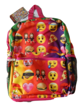 Emojis Backpack School Book Bag Pink Tote Purse NEW Pizza Emoji Happy Face - £18.88 GBP