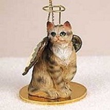 Small Tabby Shorthair Cat Angel w/wings Resin Christmas Ornament - £12.01 GBP