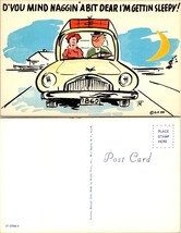 One(1) Woman Man Driving Car Nagging Humor Funny Joke Comical Gag VTG Postcard - £7.39 GBP