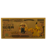 Pikachu 10B Gold Colored Metal Novelty Art Collectible Pokemon Bill - $12.99