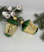 Set of 2 Chinese lanterns glass Christmas handmade ornament,Christmas decoration - £11.99 GBP