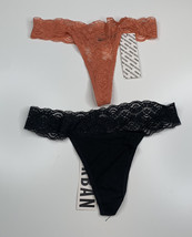 Urban Outfitters NWT black Orange lace thong cotton panties size small SF12 - £6.97 GBP