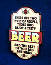 Enjoy A Beer -*US MADE*- Die-Cut Embossed Metal Sign - Man Cave Garage Bar Décor - £11.94 GBP