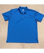 GREG NORMAN Polo Mens XXL Blue Golf PLAY Dry Performance Stretch - $15.18 CAD