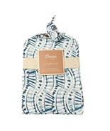 Crane Baby Crib Fitted Sheet 100% Cotton Sateen Indigo Blue Tie Dye Prin... - $40.69 CAD