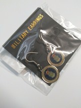 U.S. Air Force USAF Military Round United States Pair Dangle Earrings NEW - $7.99