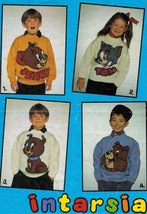 Child Adult Intarsia Tom &amp; Jerry Spike Tyke Knit Sweater Pattern 24-40  - $12.99