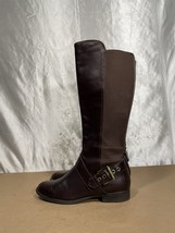 Liz Claiborne Tall Leather Knee High Riding Boots Stretch Calf Sz 6.5 M - £31.24 GBP