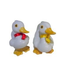 VTG Homco Ducks 3” White Ceramic Porcelain Bows Collectible Set Of 2 Taiwan - £7.82 GBP