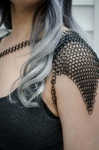 Medieval Aluminum armor Chainmail Shoulder silver Color 10mm ring Unique Design - £31.84 GBP