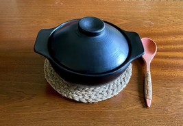 clay pot for cooking with Lid Earthen Pots 1.5 liters  Soup Pot Casserole Unglaz - £87.03 GBP