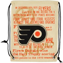 Forever Collectibles Philadelphia Flyers Historic NHL Canvas Drawstring Backpack - £11.41 GBP