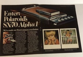 1980s Polaroid SX-70 Alpha 1 Cameras Vintage Print Ad pa9 - £6.87 GBP