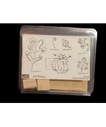 Stampin&#39; Up! Fall Whimsy 2003 Wood Mounted Rubber Stamp Set of 6 - $17.38 CAD