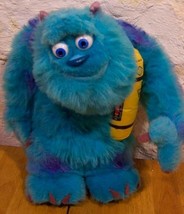 Disney Monsters Inc. TALKING LIGHT-UP SULLEY 14&quot; Plush STUFFED ANIMAL Toy - £17.52 GBP