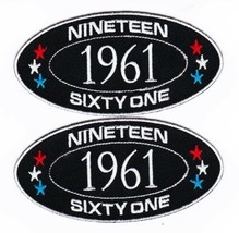 1961 SEW/IRON On Patch Embroidered Badge Emblem Chevrolet Ford Dodge Pontiac - £11.79 GBP