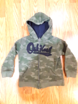 Hoodie Oshkosh Bgosh Full Zip Up Hoodie Sweatshirt camouflage size 4T - $19.79