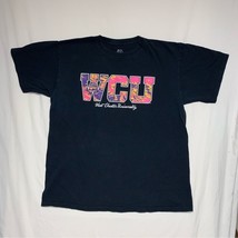 WCU West Chester University Black Neon Short Sleeve Tee Shirt Top Size Large - £12.65 GBP