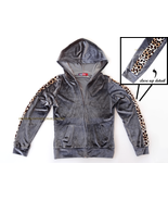 Women Jeggology Gray Soft Cheetah Leopard Small Jacket Hoodie track stre... - £11.88 GBP