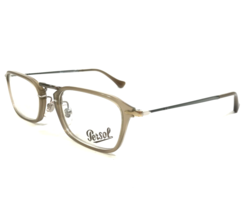 Persol Brille Rahmen 3044-V 952 Brown Grau Klar Rechteckig 52-21-140 - £72.86 GBP