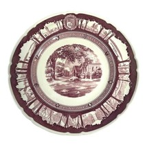 Plate 1933 Wedgwood Plum Cornell University Sage Castle 10.5 Vtg Red Mulberry - £73.09 GBP