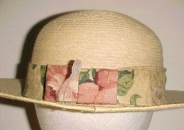 Gumarcaah Guatemala Adult Women Handwoven Palm Floral Band Green Hat 7 1/8 New - £25.70 GBP
