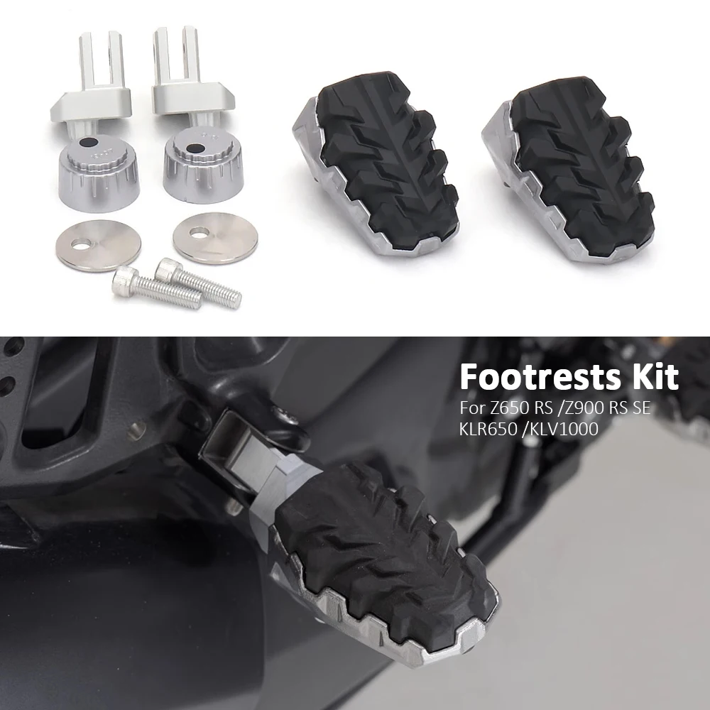 Motorcycle Accessories Footrest Foot Pegs Rests Pedals For Kawasaki Z650 RS - £83.00 GBP