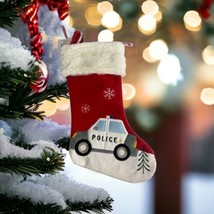 Christmas Police Car Stocking Policeman Tree Decoration Holiday Hobby Lo... - $22.40