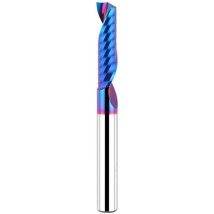 Solid Carbide Single Flute End Mill 1/4 Shank, Upcut Cnc Spiral Router B... - £26.73 GBP