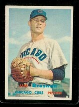 Vintage 1957 Baseball Trading Card TOPPS #155 JIM BROSNAN Chicago Cubs Pitcher - £10.03 GBP