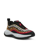 Steve Madden Fury Black Red Animal Print Woman's # 7.5 Sneakers &amp; Athlet... - $109.22