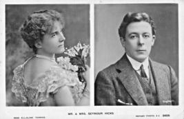 Mr Mrs Seymour HICKS-BRITISH Actress Ellaline TERRISS-ROTARY Photo Postcard - £7.93 GBP
