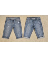 2 Pairs Jennifer Lopez Boyfriend Capri Denim Blue Jeans Woman&#39;s Size 6 R... - $24.74