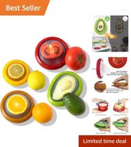 4-Piece Reusable Silicone Food Storage Set - Avocado &amp; Onion Saver with ... - $37.57