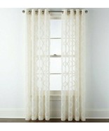 (1) JCPENNEY JCP HOME - Zuri - IVORY Sheer Grommet Curtain Panel 50 x 84... - $59.39