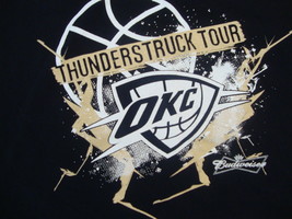 NBA Oklahoma City Thunder Thunderstruck Tour Basketball Fan Black T Shirt XL - £11.66 GBP