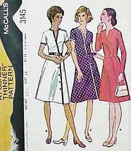 Vintage 1972 Misses' Half Size DRESS Pattern 3145-m Size 20½  Uncut - $12.00