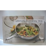 NEW MIU Ultimate Everyday Tri-Ply Clad Stainless Steel 13" Wok w/ Lid & Spatula - £38.32 GBP