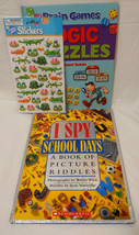 Brain Games Logic Puzzles Lot of 2 Books + Stickers Juvenile YA Non-fictionBooks - £14.73 GBP