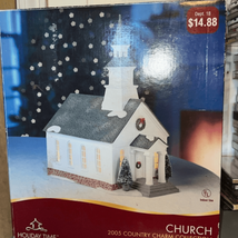 Holiday Time Country Charm Collection Church 2005, With Light - $19.60