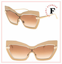 Dolce &amp; Gabbana Logo Plaque Dg 2224 Rose Gold Flat Shield Sunglasses DG2224S - £205.71 GBP